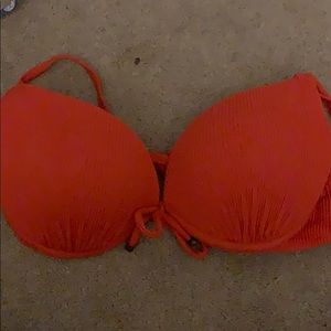 Push up Orange Triangle Bikini Top